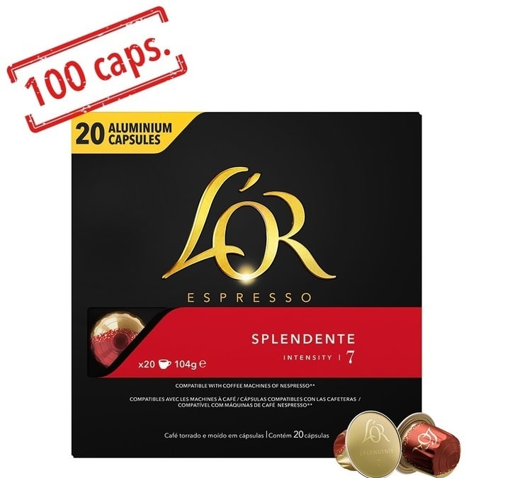 L Or Espresso Capsules Splendente Nespresso Compatible X 100 Coffee Pods