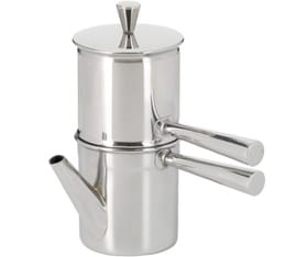 ILSA Neapolitan Flip Drip Coffee Maker in Stainless Steel - 1 cup