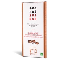 Carré Suisse Organic Milk Chocolate Bar with Caramel Chips & Guérande Salt - 100g