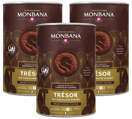 Monbana Hot Chocolate Powder Trésor de Chocolat - 3 x 1kg