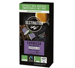 Destination Organic Nespresso® Compatible pods Fair Trade Espresso x 10