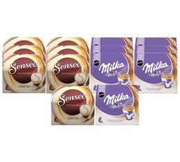 Senseo® Pods Cappuccino and Milka® Chocolate Value Pack x 112