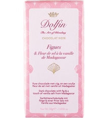 Dolfin Dark Chocolate Bar with Figs, Sea Salt & Madagascan Vanilla - 30g