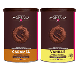 Monbana Hot Chocolate Powder Pack of 2 x 250g Vanilla & Caramel Flavoured