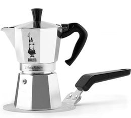 Bialetti Moka Express 6 cups Coffee Maker + Induction Plate Converter