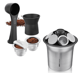 Gefu Conscio Kit for 8 Reusable Nespresso® pods + Coffee Ground Tray