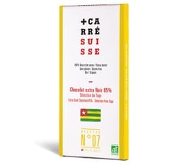 Carré Suisse No 7 Organic 85% Togo Grand Cru Dark Chocolate Bar - 100g