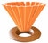 Origami Dripper M in Orange + Wooden Holder