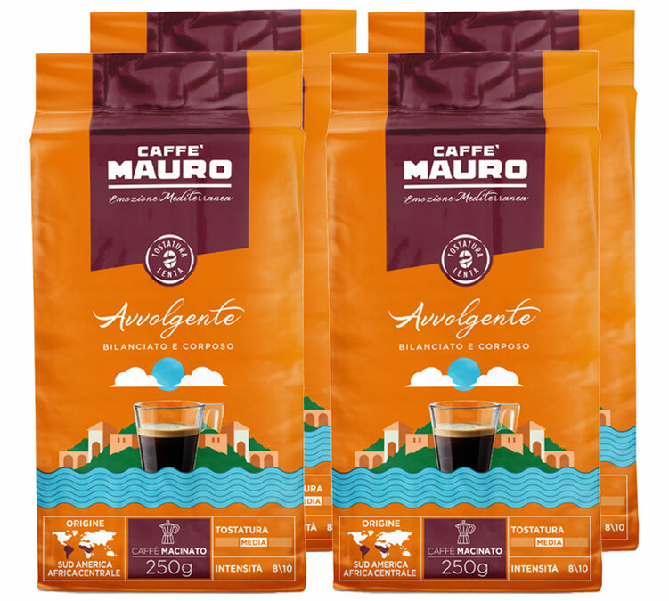 cafe moulu 1kg caffe mauro avvolgente