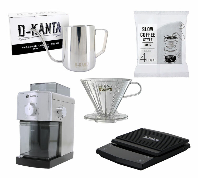 Kit complet dripper type V60 pour débutants