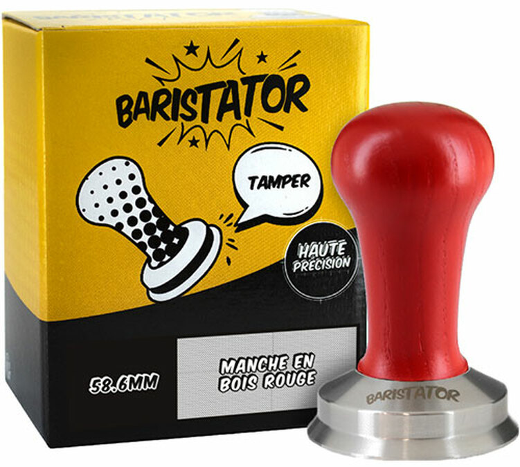 tamper alu et bois rouge 58mm