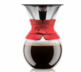  Cafetière filtre Pour Over rouge - 8 tasses - BODUM