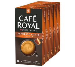 Pack 50 capsules Espresso Forte - compatible Nespresso®  - CAFE ROYAL