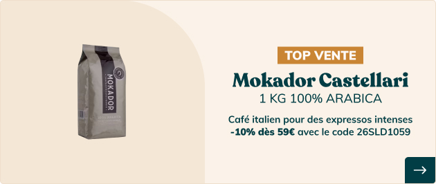 1 kg - Café en grain - 100% Arabica - MOKADOR CASTELLARI