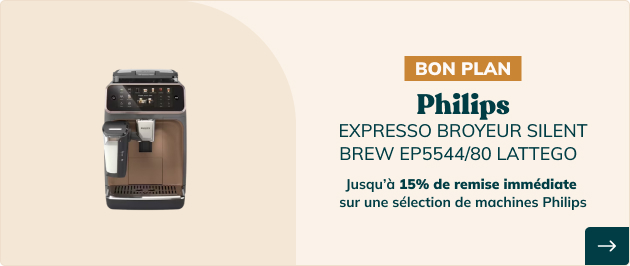 !jusqu'à 15% de remise avec un code sur une sélection de machines Philips